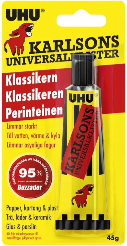 Karlsons klister - bruksanvisning, torktid och historik illustration
