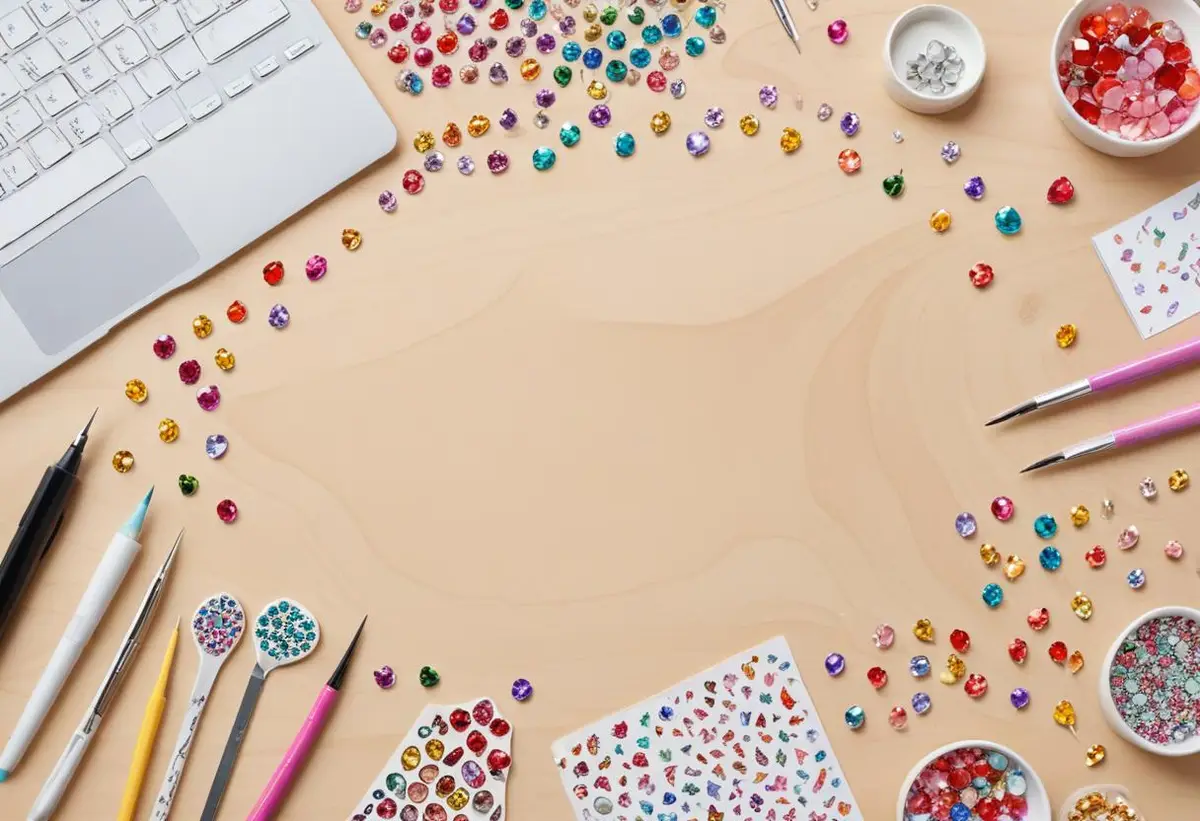 Rhinestone-stickers illustration